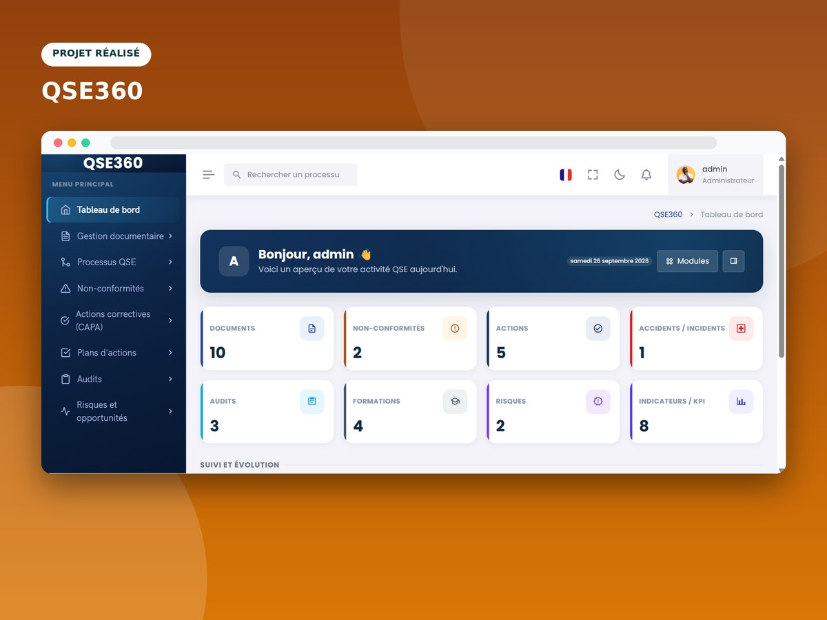 Tableau de bord QSE360